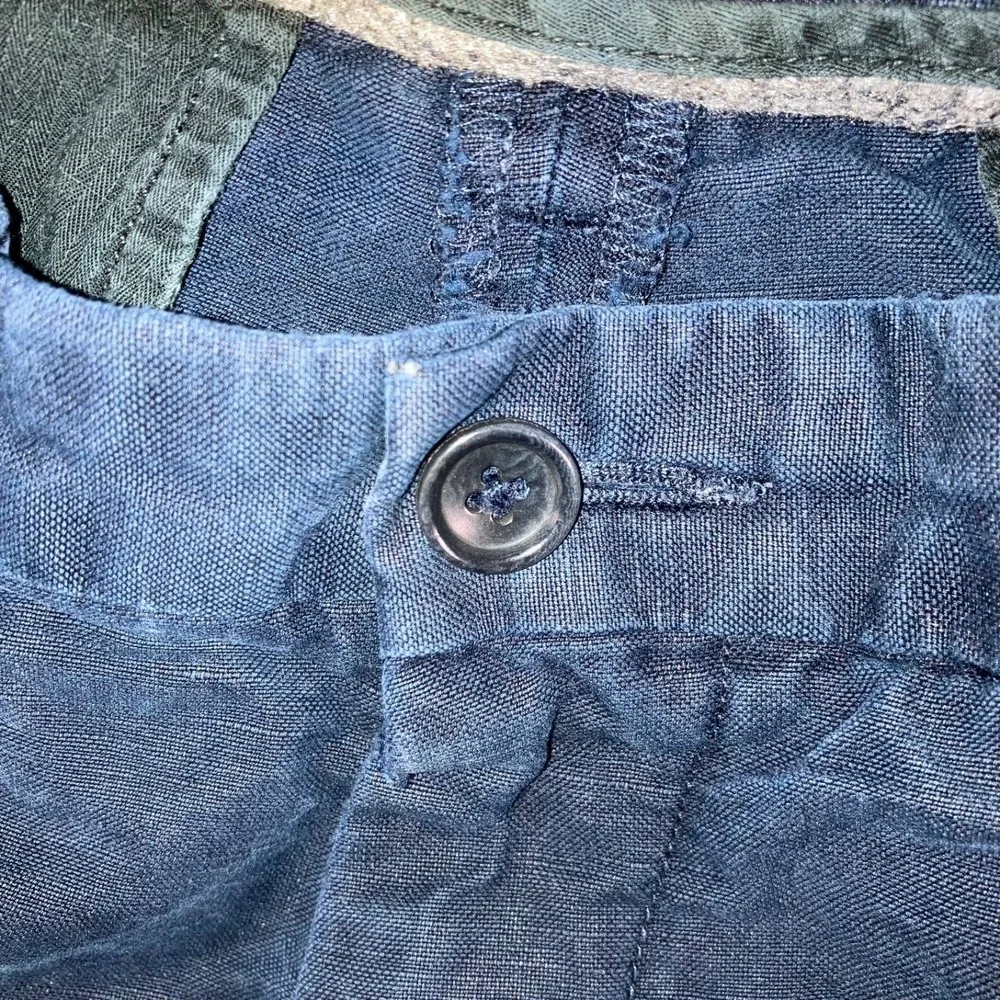 Banana Republic Shorts Men 33 Linen Cotton Blue Chino Travel Preppy‎ Casual